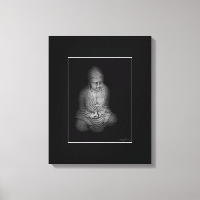 Buddha B&W Canvas Print (Front)