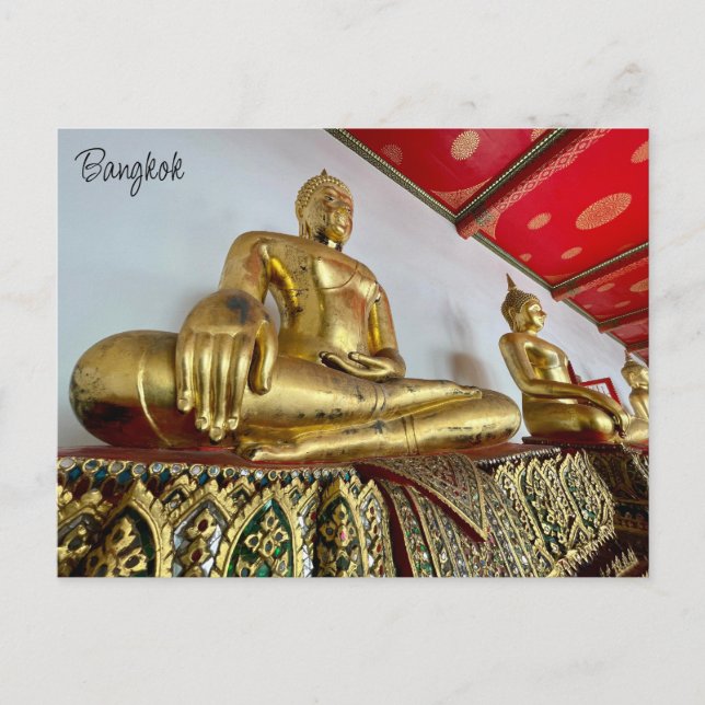 buddha bangkok wat pho  postcard (Front)