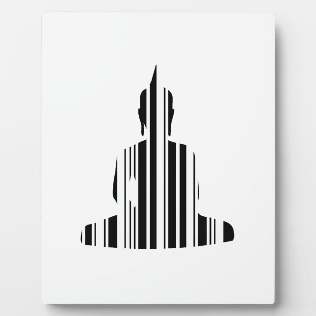 BUDDHA BAR CODE Buddhist Barcode Pattern Design Plaque (Front)