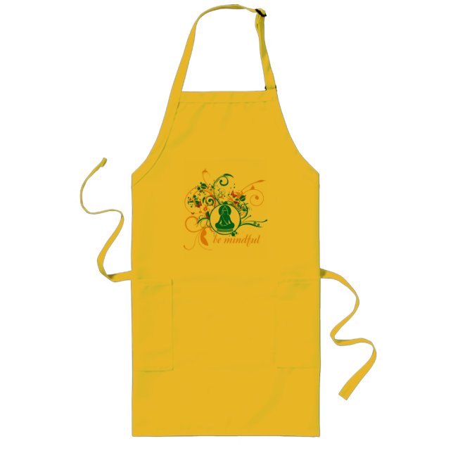 Buddha Be Mindful Long Apron (Front)