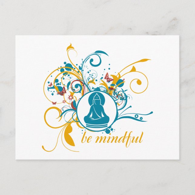 Buddha Be Mindful Postcard (Front)