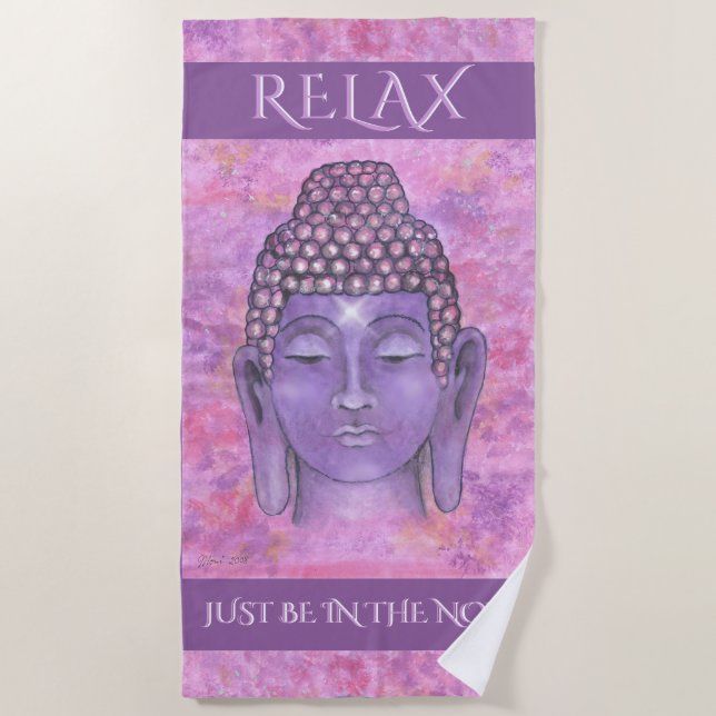 Buddha Beach Towel (text customisable) (Front)