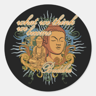Buddha Become Quote Classic Round Sticker
