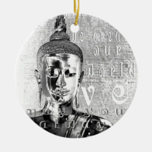 Buddha Blessing Ceramic Tree Decoration
