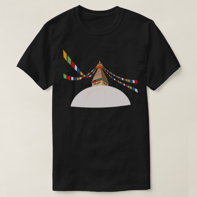 Buddha Boudha Swayambhu Gift for Nepal Nepalese Ne T-Shirt (Design Front)