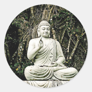 buddha, buddhism, asian, traditional, religion, classic round sticker