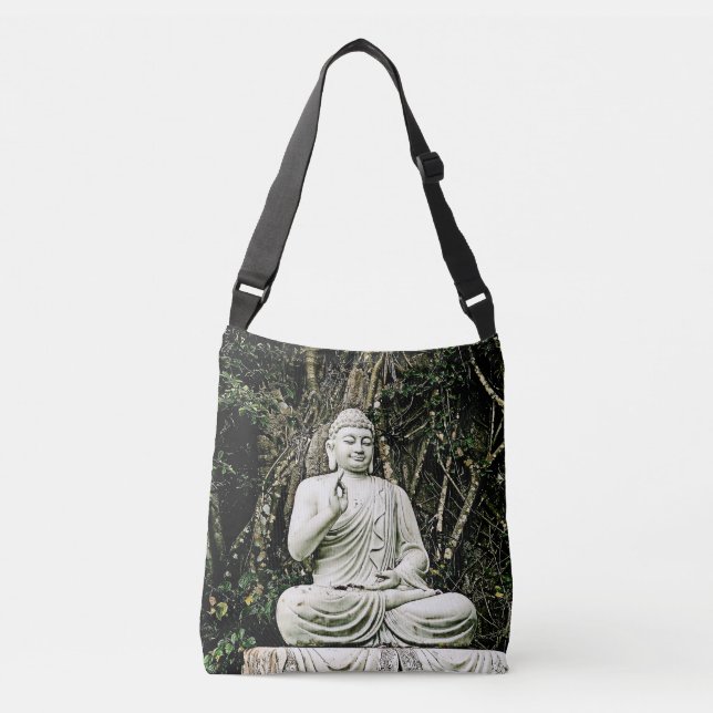 buddha, buddhism, asian, traditional, religion, crossbody bag (Front)