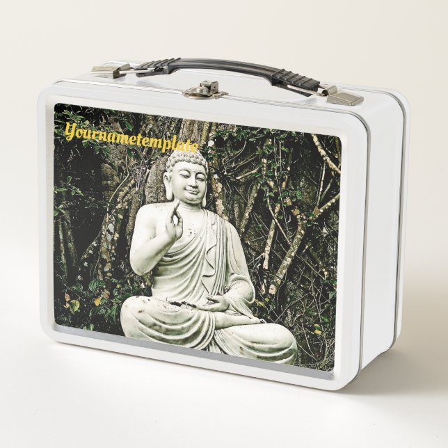 buddha, buddhism, asian, traditional, religion, metal lunch box (Front)