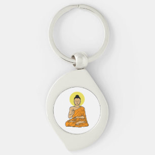 Buddha Buddhism.net Cartoon Key Ring