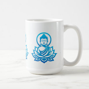 Buddha Buddhism Zen Spirituality Peace Blue Coffee Mug