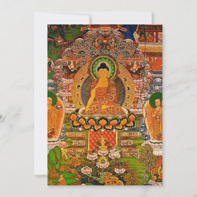 Buddha Buddhist Buddhism Blessing Boho Bohemian Invitation (Front)