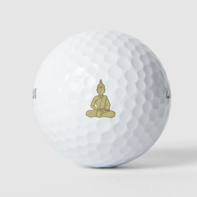 Buddha Buddhist Statue Golf Balls (Front)