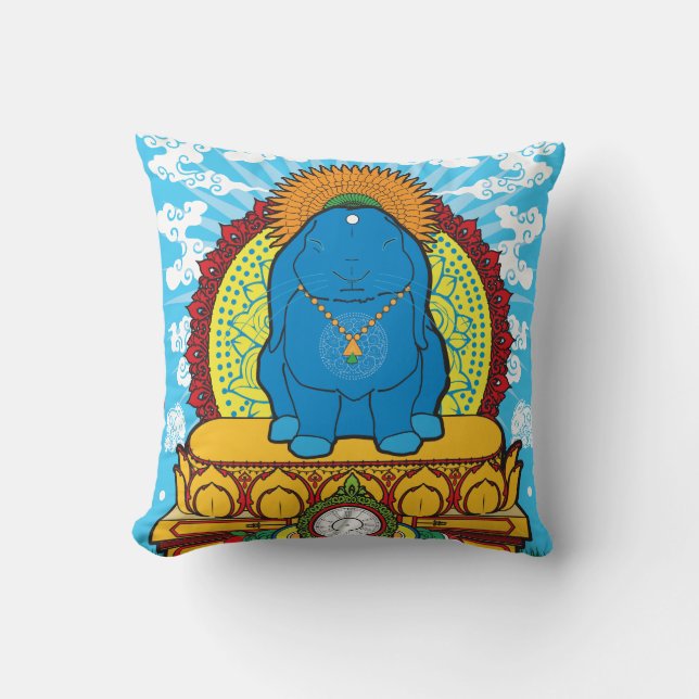 BUDDHA BUNNY CUSHION (Front)