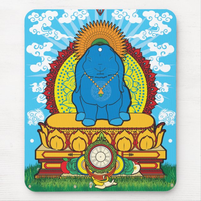 BUDDHA BUNNY MOUSE MAT (Front)