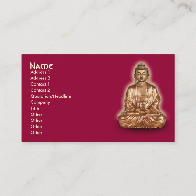 Buddha Business Card (Front)