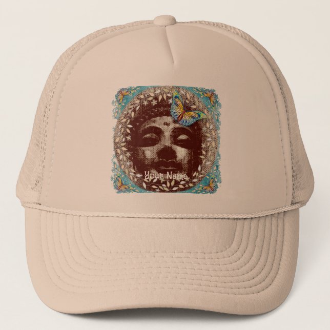 Buddha Butterfly Trucker Hat (Front)