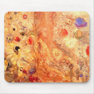 Buddha by Symbolist Painter Odilon Redon Mouse Mat