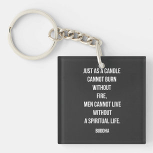 Buddha Candle Spirit Quote Key Ring
