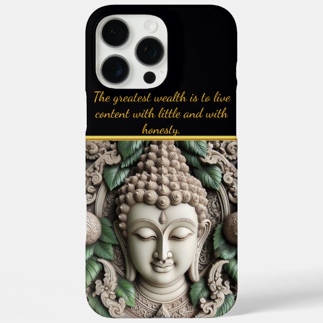 Buddha Carving Adorned With Leaves. Generative AI Case-Mate iPhone Case (Back)