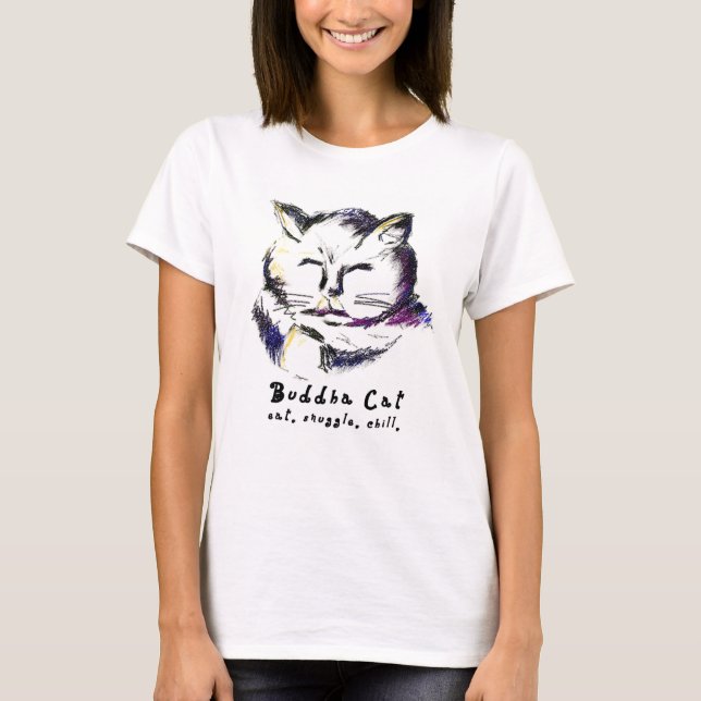 Buddha Cat T-Shirt (Front)
