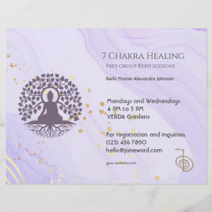 Buddha Chakra Energy Healer Reiki Horizontal Flyer