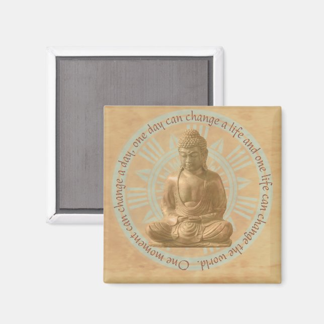 Buddha - Change The World Mandala Magnet (Front/Back)