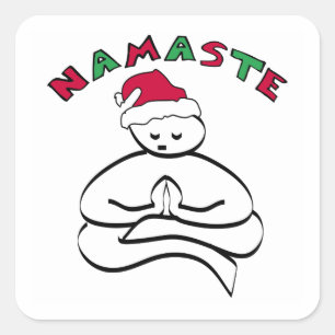 Buddha Christmas Square Sticker