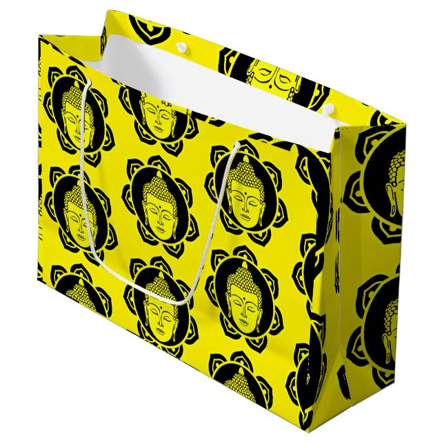 Buddha Decorative Large Gift Bag (Front Angled)