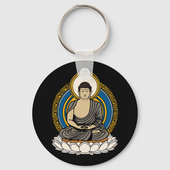 Buddha Dhyana Mudra Key Ring (Front)
