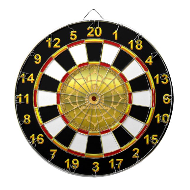 Buddha doing yoga meditation spiritual gold foil dartboard (Front)