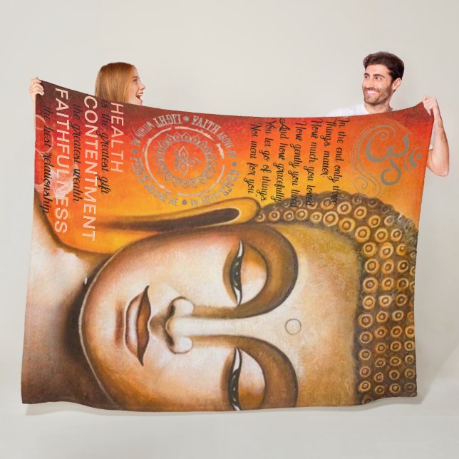 Buddha enlightenment  fleece blanket (In Situ)