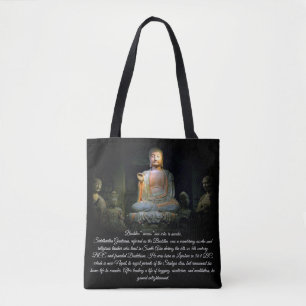 Buddha enlightenment tote bag