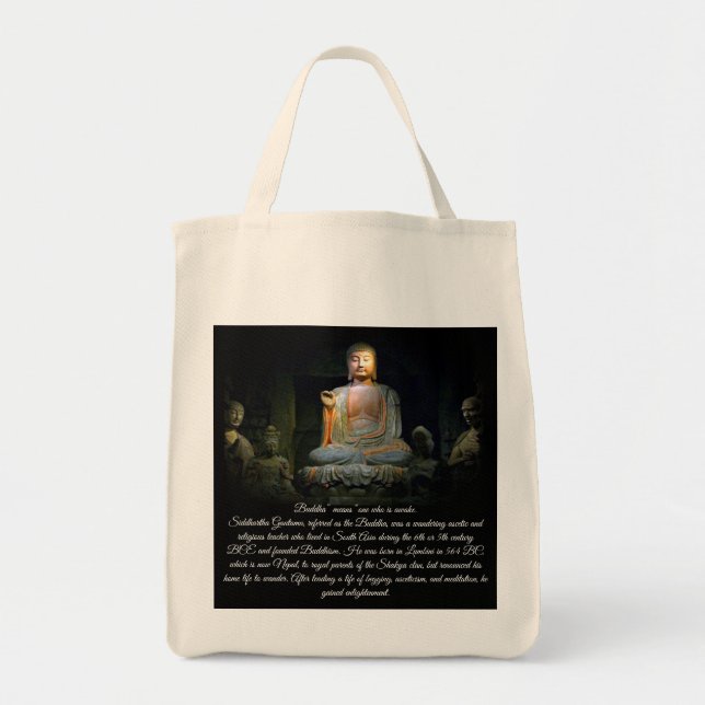 Buddha enlightenment tote bag (Front)