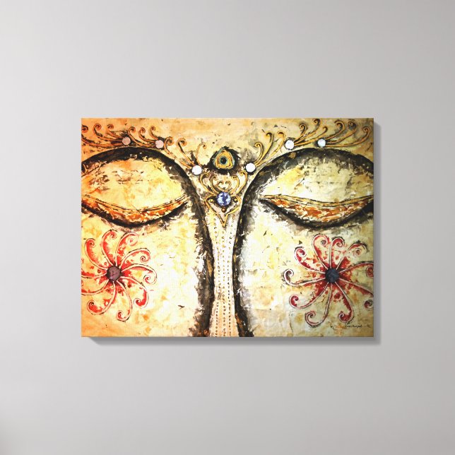 Buddha Eyes Watercolor  Canvas Print (Front)