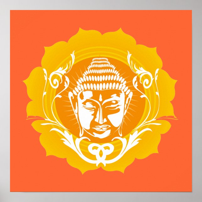 Buddha Face Art Poster (Front)