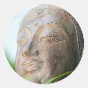 Buddha Face Classic Round Sticker