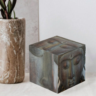 Buddha Face Decorative Cube