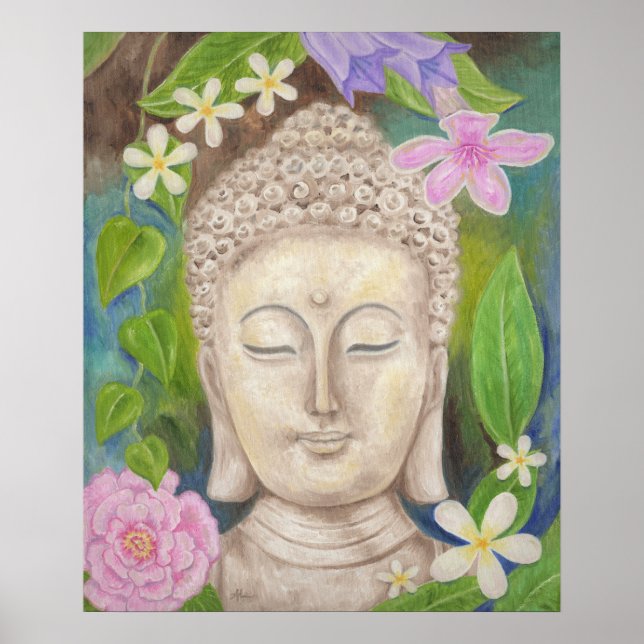 Buddha Flower art print (Front)