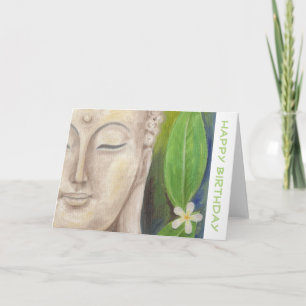 Buddha Flower birthday card