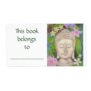 Buddha Flower book label