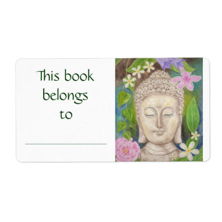 Buddha Flower book label
