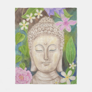 Buddha Flower fleece Blanket