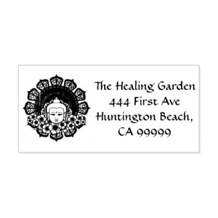 Buddha Flower Mandala Customisable Self-inking Stamp