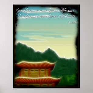 Buddha Fortune Quote Poster