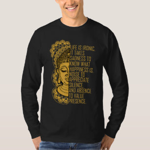 Buddha Girl Spiritual Men Women Design Clothes Med T-Shirt