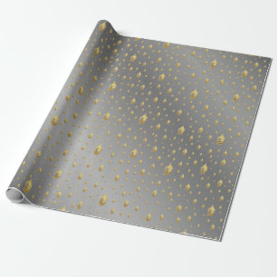 buddha, golden + buddha, asian pattern, shiny, wrapping paper