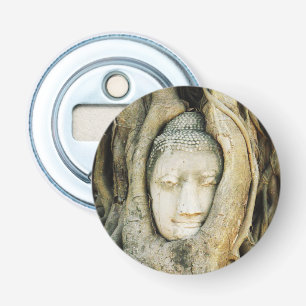 Buddha Head in the Fig Tree .. Ayutthaya, Thailand Bottle Opener