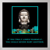 Buddha Head with Inspirational Quote on Love