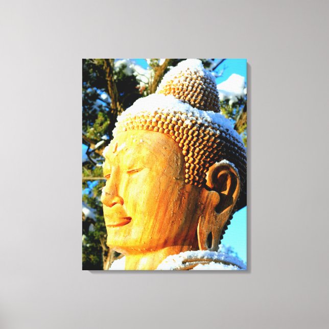 buddha head wrapped canvas (Front)
