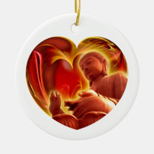 BUDDHA Heart Ceramic Tree Decoration